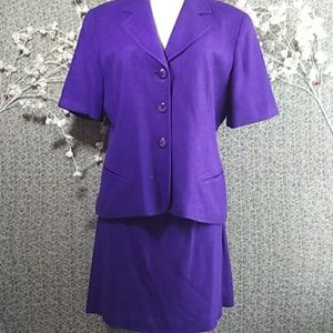 VTG Dior Suit Two Piece Padded Shoulders Pencil Skirt